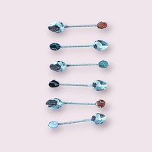 Estilo Gemstone Spoons Twisted Handle Silverplate 1970&#39;s Vintage of 6 Sm... - $49.15 CAD