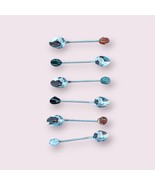 Estilo Gemstone Spoons Twisted Handle Silverplate 1970's Vintage of 6 Sm... - $35.00
