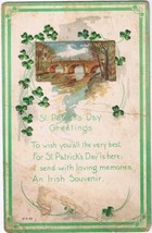 Postcard Embossed St Patrick&#39;s Day Greetings Kitchener Ontario 1918 - £1.54 GBP