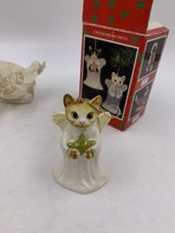 Creations By Carole Angel Cat Christmas Ornament Holding a Star - £7.44 GBP