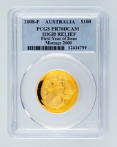 2008-P Australia Oro Alto Rilievo Koala Valutato Da PCGS Come PR-70 DCAM... - $6,574.83