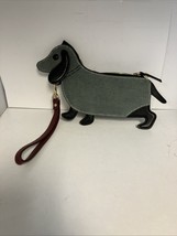 Linda Hicks London Harbour Island DOG Dachshund 9” Long Wristlet Purse - $29.65