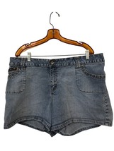 LA Blues Jean Shorts Womens Size 22W Denim Studded Pockets Hot Pants - $17.63