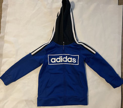 Adidas Boys Blue Zip Up Hoodie 4T - £11.65 GBP