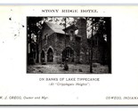 Stony Ridge Hotel Lago Tippecanoe Oswego Indiana IN DB Cartolina Y1 - $18.38