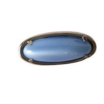 VTG Milky Blue Moonstone Brooch Pin 1.25&quot; Wide - £14.93 GBP