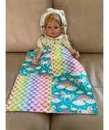 Handmade by PZQUILTS  Baby Doll Quilted Blanket with Unicorns - $16.95
