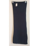 Free People Knit Skirt Womens XS Black Better Days Midi Slit High Rise P... - $47.29 CAD