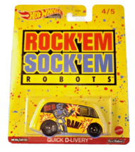 Rock Em Sock Em Robots Series 4/5 QUICK D-LIVERY Metal Hot Wheels Premium - $130.53 MXN