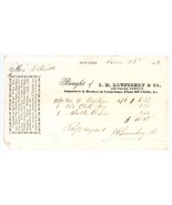 Lounsberry New York antique invoice waybill 1842 carpets oil cloths fabr... - £11.00 GBP