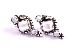 Handmade 925 Sterling Silver Tahitian Pearl Gemstone Women Dangle Drop Earrings - £33.70 GBP+