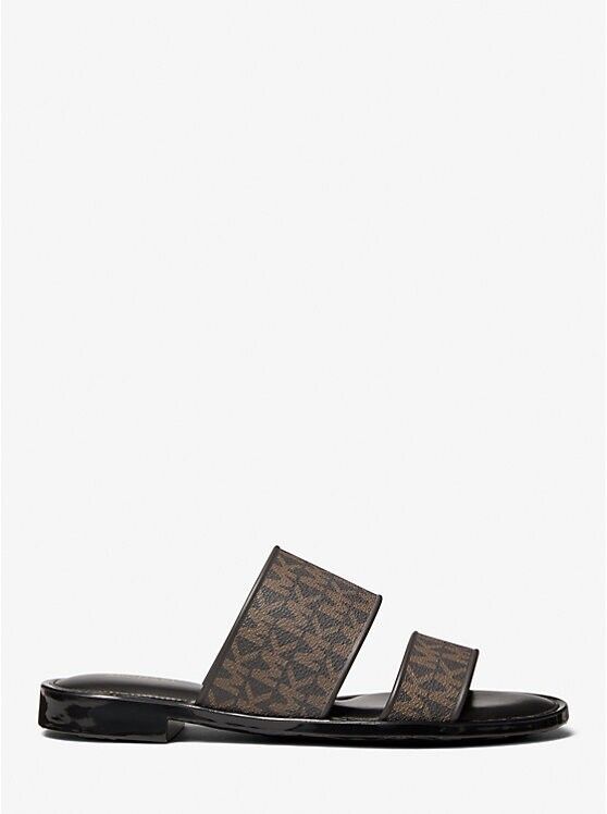 Women's Michael Kors Kennedy Jelly Slide Sandal Brown Signature 8 M NEW Item image 3