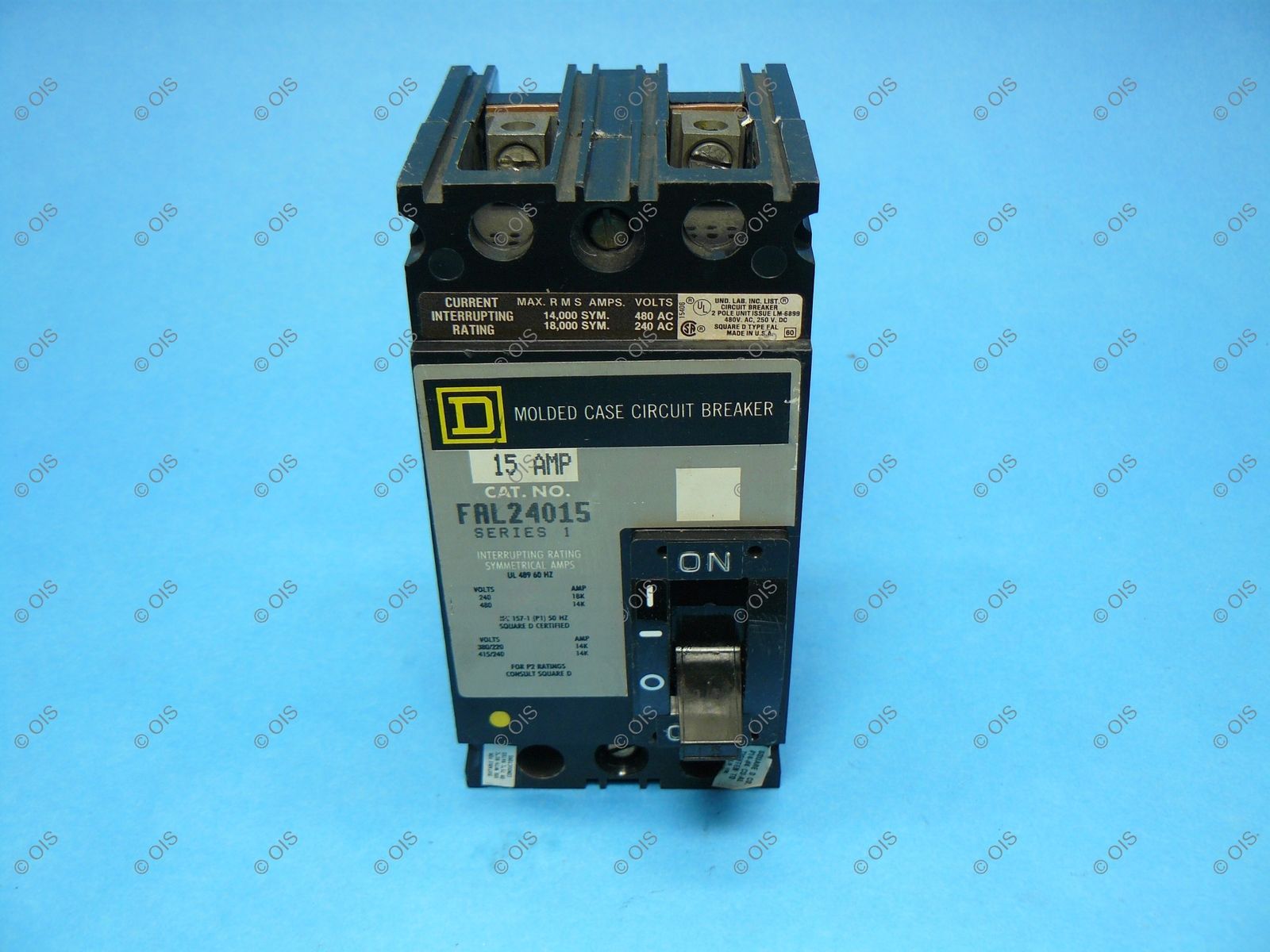 Square D FAL24015 Circuit Breaker 2 Pole 15 Amps 480 VAC Used - $34.99