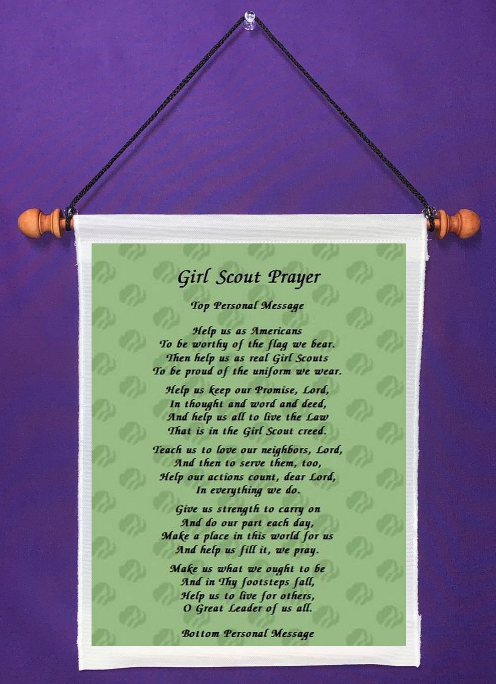 Primary image for Girl Scout Prayer - Personalized Wall Hanging (557-1)