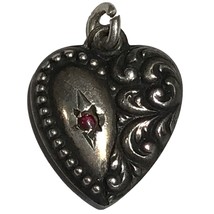 Vintage Sterling Silver Puffy Heart Charm - Heart - $64.99