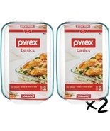 Cryptex Basics 3 Quart Oblong Glass Baking Dish, Clear 9 x 13 inch - Set of 2 - $39.99