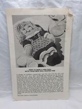 Vintage Rag Doll Cake Pan Decorating Icing Instruction Sheet - €7,69 EUR