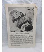 Vintage Rag Doll Cake Pan Decorating Icing Instruction Sheet - $8.90