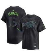 Junior Caminero #13 Rays Men&#39;s Black Art City Connect Replica Jersey - $1,120.73 MXN