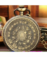 Zodiac bronze watch necklace - $14.36