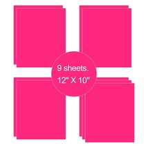 9 Sheet 12&quot;x10&quot; Pink HTV Paper Iron On Heat Transfer Vinyl for T-Shirts ... - $10.99