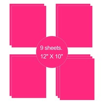 9 Sheet 12&quot;x10&quot; Pink HTV Paper Iron On Heat Transfer Vinyl for T-Shirts ... - £8.27 GBP