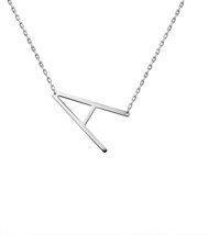 Stainless Steel Initial Letters Necklace for women and girls color gold and Silv - £16.75 GBP