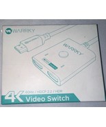 HDMI Switch 4K 60Hz HDMI 2.0 Switcher 2 in 1 Out 3.3ft Braided Cable - $20.23 CAD