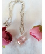 Natural Rose Quartz Fine Jewelry 925 Sterling Silver Pendant, Pink Gift ... - £78.25 GBP