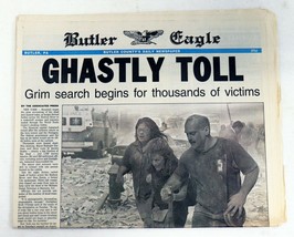 Vintage Sep 12 2001 Butler PA Eagle Newspaper 9/11/01 Ghastly Toll - £31.15 GBP