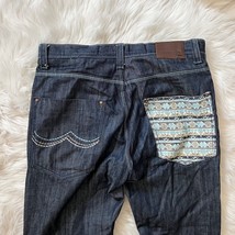 Vintage Y2K G Unit Jeans Mens 34x32 Baggy Embroidered Hip Hop Skater Blue Denim - £27.82 GBP