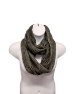 Neosan Womens Infinity Scarf Loose Basketweave Knit  Dark Charcoal Gray ... - £7.69 GBP