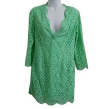Lily Pulitzer Dress Green Lace Mini Midi Size 4 - £25.78 GBP
