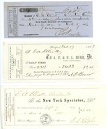 3 early advertising invoices newspapers 1863 New York Jr Spectator Daily... - £11.00 GBP