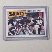 Bobby Herbert Autograph Card #272 Fakes Handoff New Orleans Saints 1987 Topps - $10.97