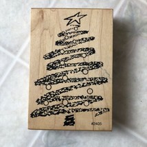 Comotion Scribble Christmas Tree Rubber Stamp #2405 3.75 X 5.25 - $20.42
