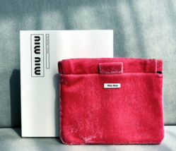 Miu Miu Parfums Watermelon Red Cosmetic Bag Makeup Pouch Organizer VIP Gift New  - £23.76 GBP
