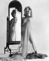 Carol Lynley full length pose holding sheer veil by mirror 1960&#39;s 8x10 photo - £7.76 GBP