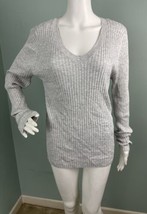 NWT Women&#39;s Sonoma Ribbed V-Neck Lightweight Sweater Sz XL Extra Large - $18.80