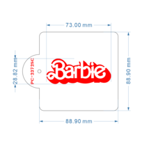 New Barbie Doll Logo 3&quot; x 1&quot; Stencil - $7.99