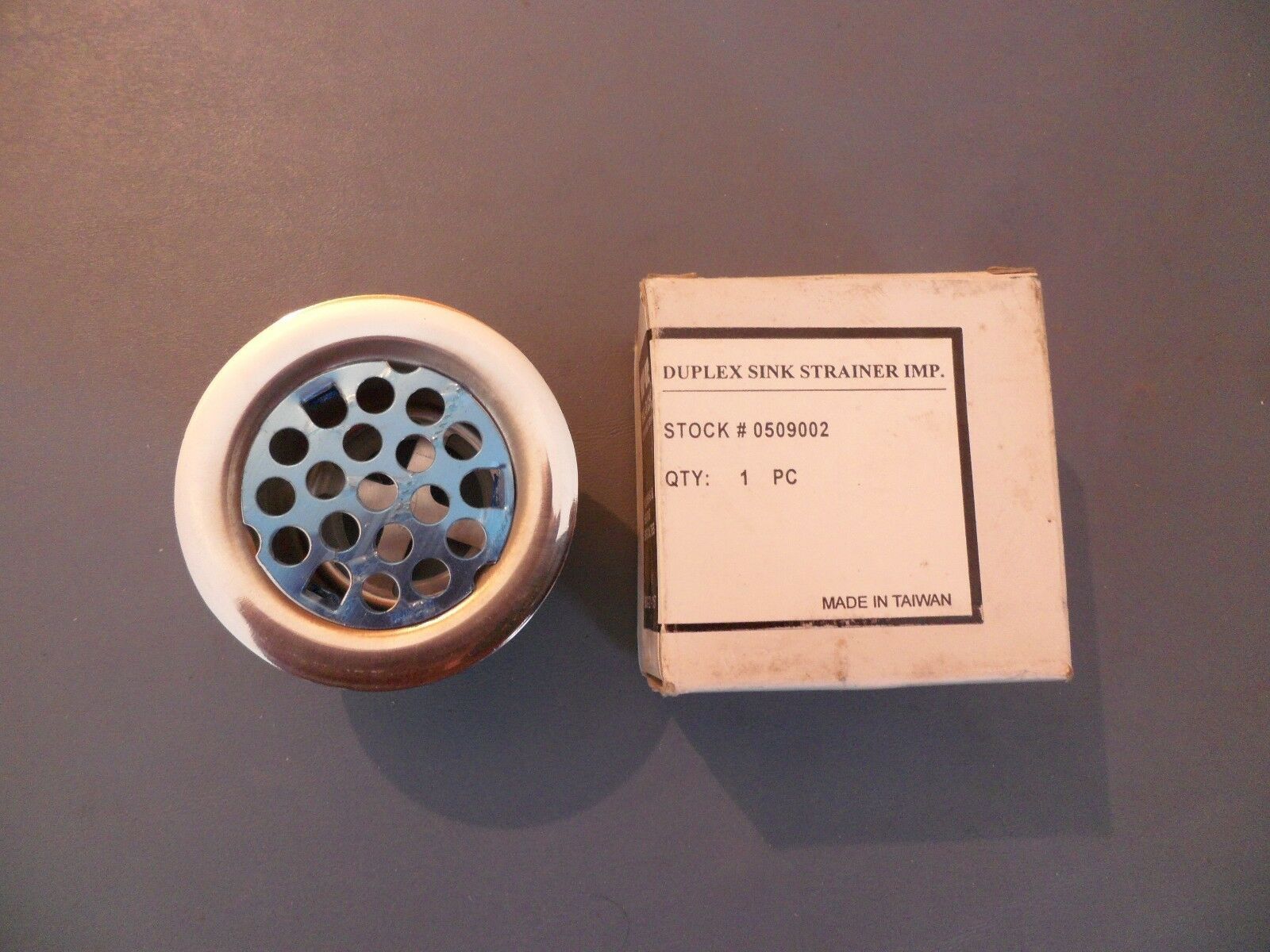 WAL-RICH DUPLEX SINK STRAINER - For Bar sinks - Laundry Sinks - Chrome - $7.92