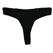 SKIMS Kim Kardashian Cotton Jersey Dipped Thong Panty Soot Black PN-DTH-... - $14.74 CAD