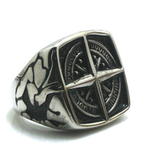 Restock Men Boy 316L Stainle Steel Punk Gothic Cool Compass Newest Hot Ring - £9.14 GBP