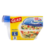 Glad® Deep Dish Storage Containers 3-Pack New - $188.16 MXN