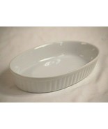 WCL Au Gratin Oval Casserole Dish White Ribbed Bakeware Pan Vintage Kitc... - £27.12 GBP