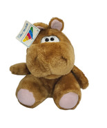 Vintage Guy Animal Fair Plush Hippo Sitting Brown Stuffed Animal #9609A ... - €20,91 EUR