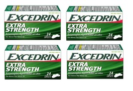 Excedrin Pain Reliever Aid Acetaminophen 24 Capls Extra Strength Pack 4 ... - £18.89 GBP