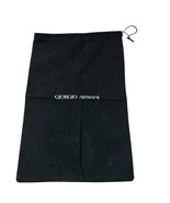 Giorgio Armani Dust Bag Travel Shoe Cover 9”x 13.5” Black w/White Lettering - $249.65 MXN