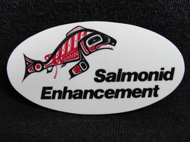 Pinback Button Salmonid Enhancement Program Vintage 1970s Salmon Fish BC - £6.38 GBP