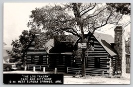 West Eureka Springs AR Arkansas RPPC The Log Tavern Cafe Gift Shop Postcard Q26 - £7.86 GBP